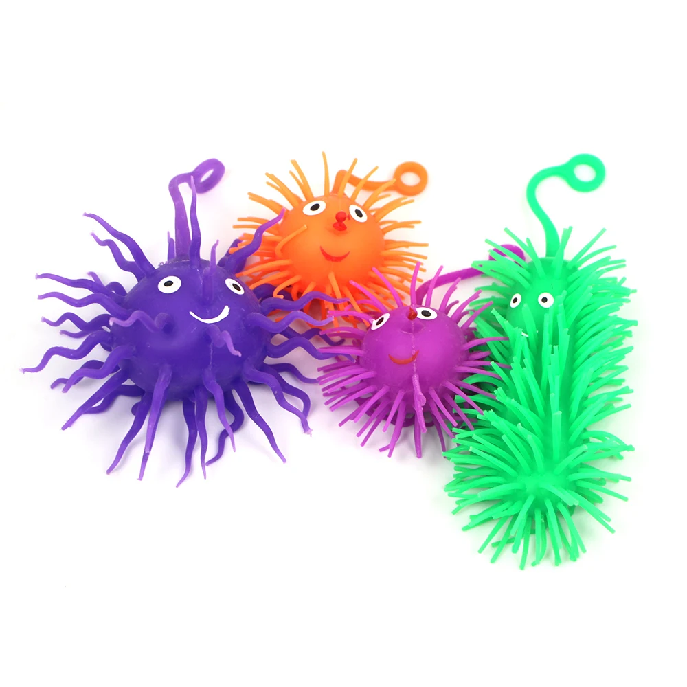 Новый дизайн 2019, лидер продаж, пушистый мяч из термопластичной резины, мягкий мяч из термопластичной резины для детей, милые антистрессовые игрушки