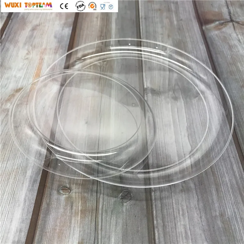 Одноразовая обеденная тарелка из прозрачного пластика, 9 дюймов