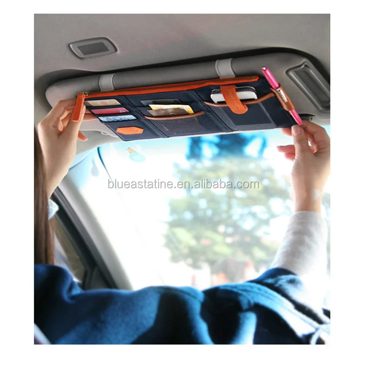 Многофункциональная автомобильная сумка для хранения солнцезащитного козырька, сумка для заметок, держатель для карт CD багги
