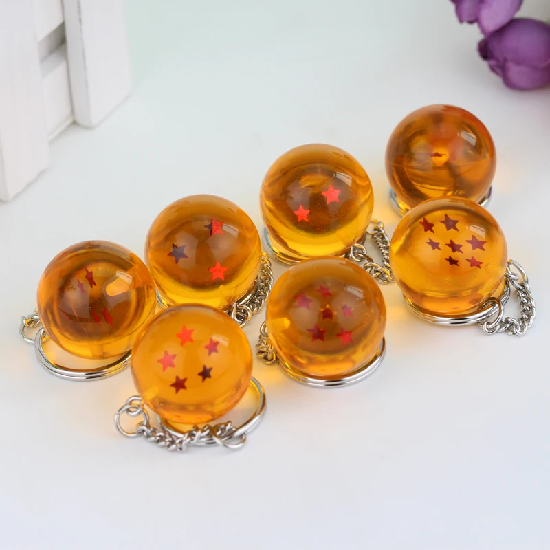 hot anime dragon ball z keychains arancione pvc 1-7stars goku drago  portachiavi portachiavi in plastica ciondolo llavero chaveiro regalo per i  fan