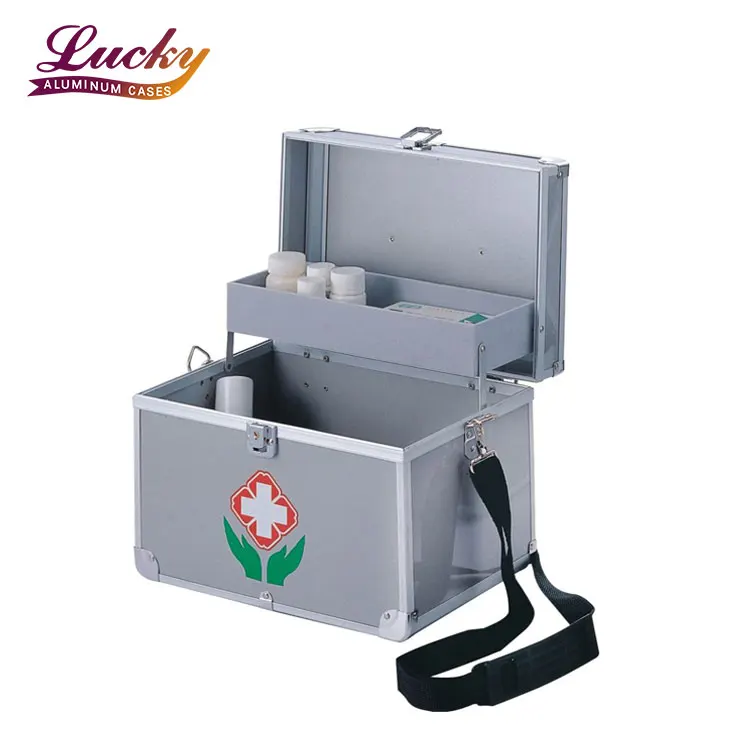 New High Quality Aluminium Alloy Tool Box Medical Storage Box With Interlayer Metal Edging
