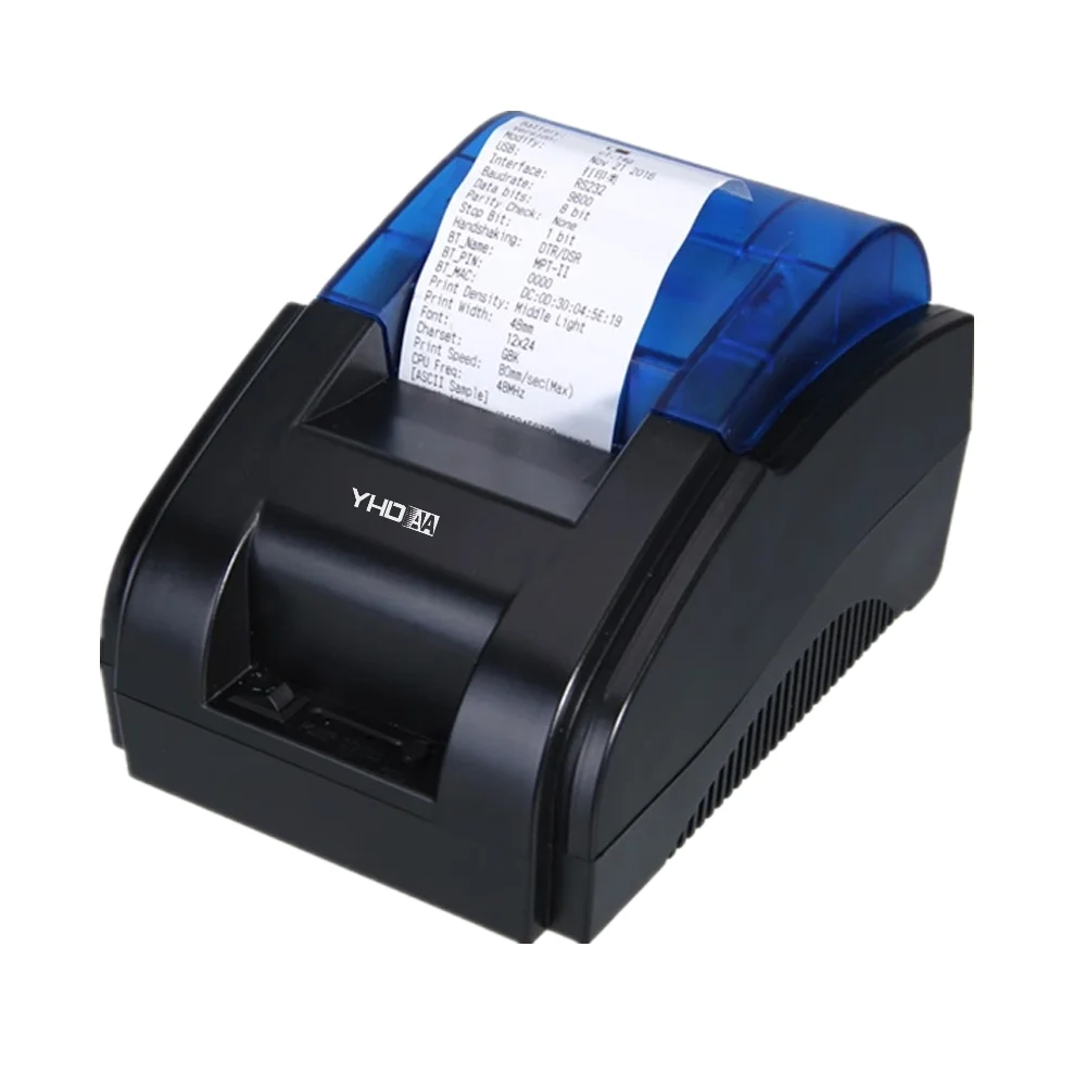 58HB6 Impresora térmica portátil con Bluetooth, máquina de recibos para  llevar, compatible con impresión en varios idiomas y símbolos / imágenes,  modelo: enchufe de la UE (español)