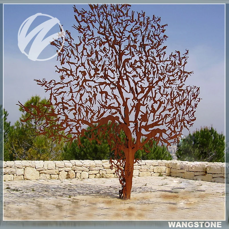 Large Garden Iron Tree Rusty Metal Tree Sculpture