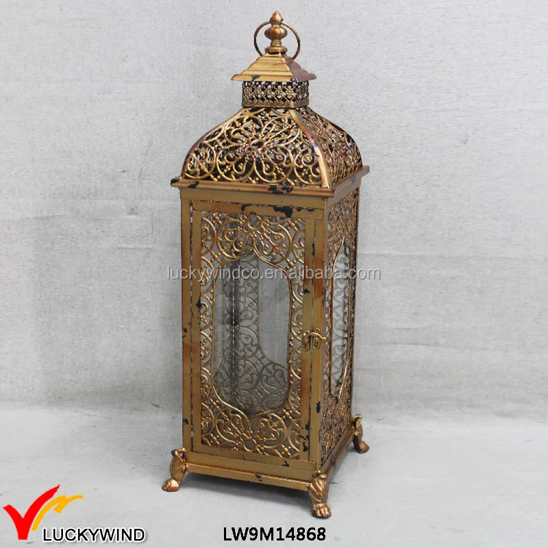 Lace Retro Antique Candle Holder Floor Candle Lanterns