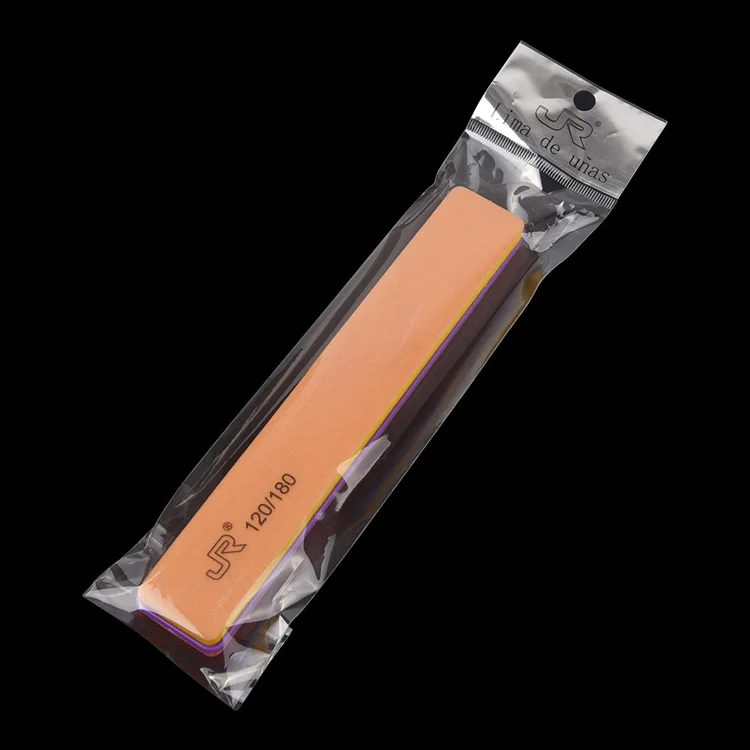 Custom Logo Soft Touch Eva Foam Nail File Block Half Moon Polishing Beautiful Nail File With