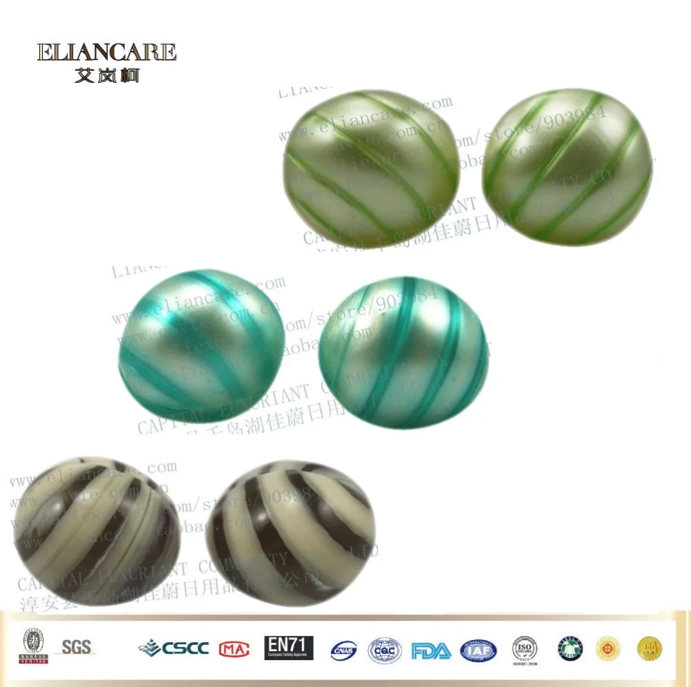 Ароматизированные двухцветные круглые масляные бусины для ванны 4g