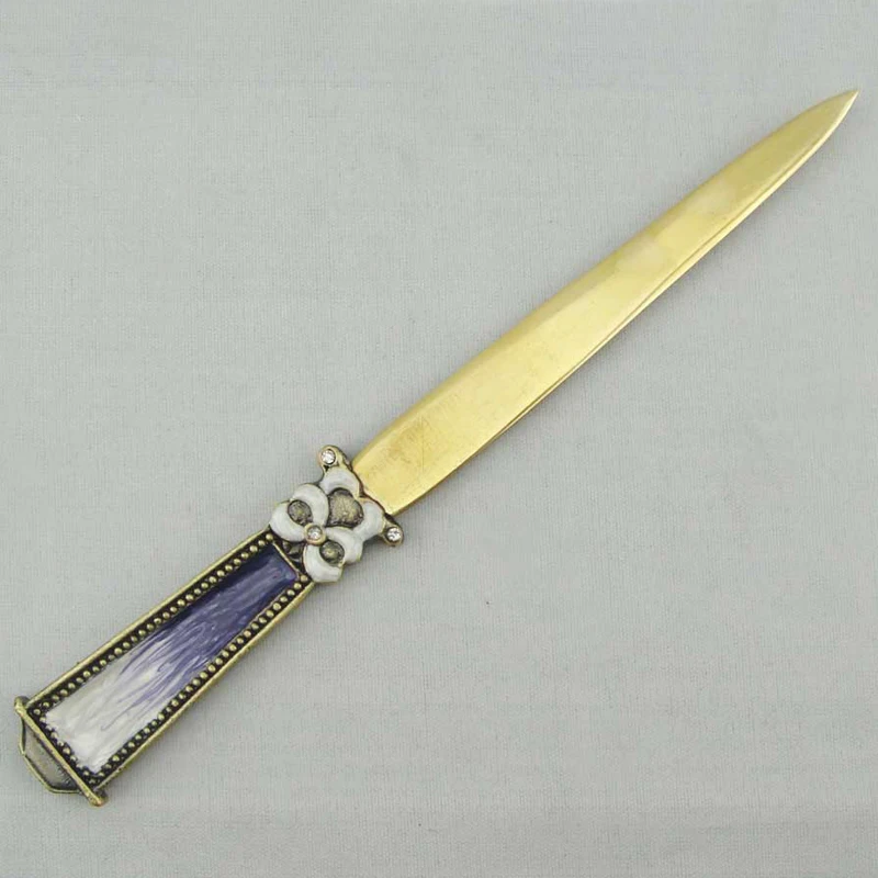 Antique Brass Purple Jeweled Metal Letter Opener Buy Metal Letter
