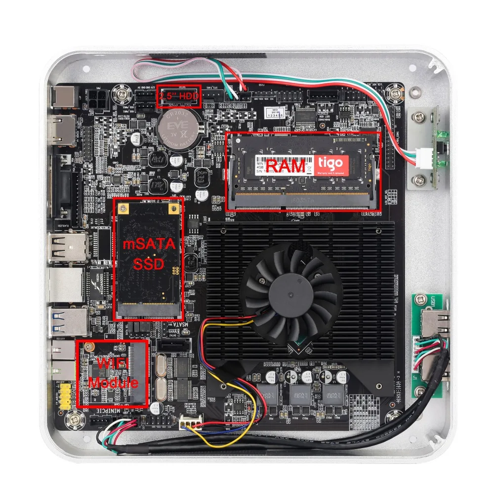 Rgeek Custom Mini Pc High Performance Intel Core I3 I5 I7 Mini Itx Full Aluminum Body case Mini Pc windows 10 Fanless Computer