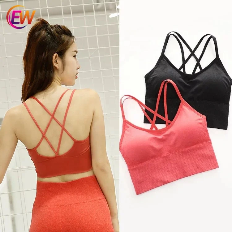 Wholesale Hot Sexy Seamless  Low Cut Sports Bra for Girl