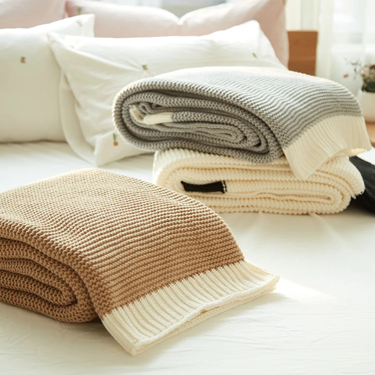 P18C08TR 2018 вязаное шерстяное хлопковое простое одеяло для сна