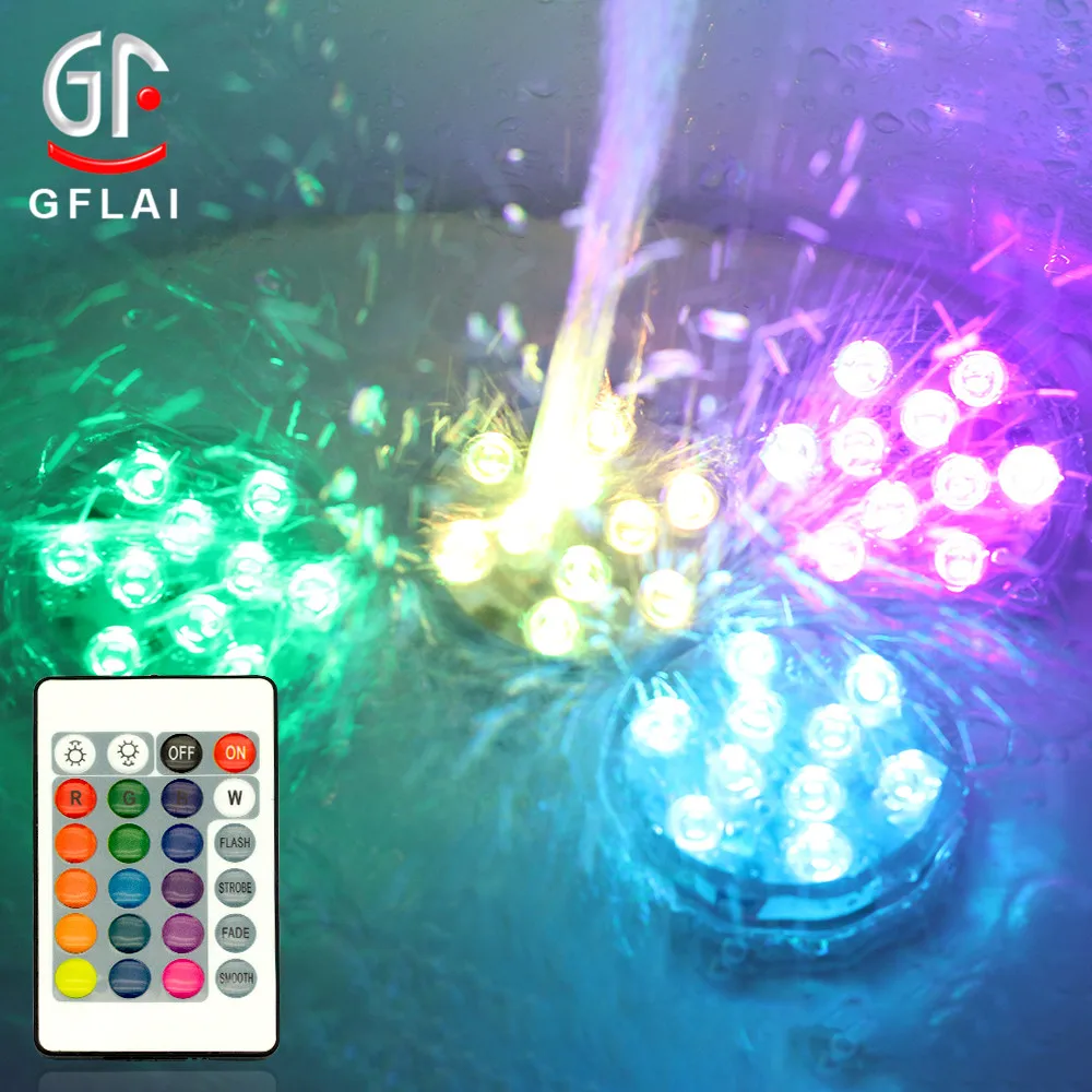 Submersible Led Lights Battery Operated Spot Lights with Remote