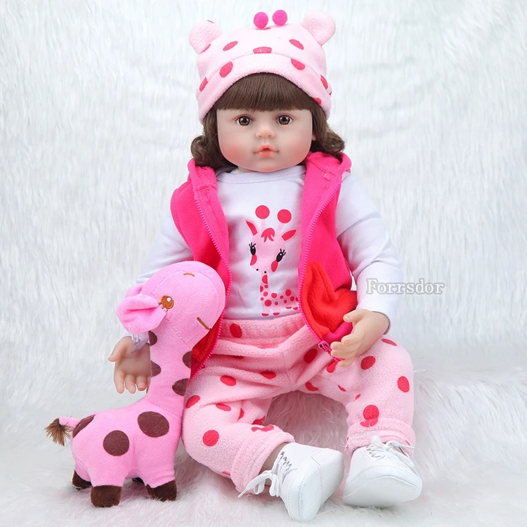 58cm Silicone Reborn Baby Dolls Boneca Reborn Realista Fashion Doll for  Princess Child Gift Latest New Bebes