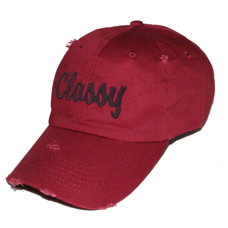Custom Plain Dad Hat 6 Panel Washed 