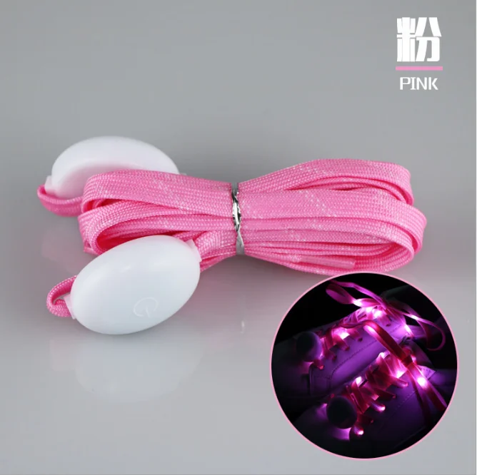 Светодиодные шнурки, светящиеся нейлоновые шнурки для обуви, светящиеся ночью для рождественской вечеринки