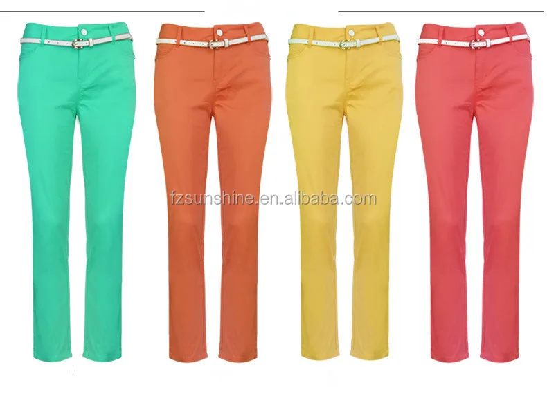 Cotton Colorful Golf Trousers For 