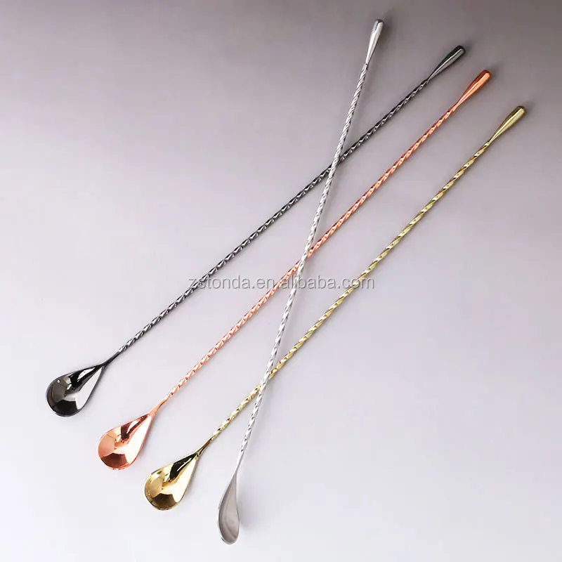Stainless  Steel Swizzle Stick Cocktail Stirrer w/ Spoon and Fork Silvery DT 