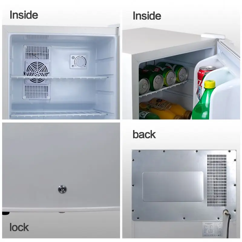 Smart Mini-Bar Hotels 20-59L Stainless Steel Thermoelectric Cooling Electric Portable Frost-Free LED Light Automatic Glass Door