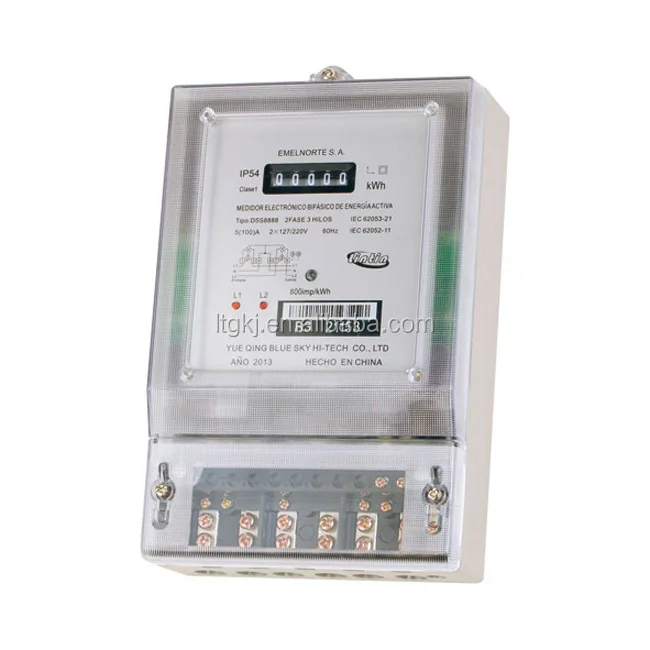 NEW DSS8888 Two Phase 13A Digital Electronic Cyclometric kWh Electrical Energy Meter  WiFi Energy Meter Medidor De Energia
