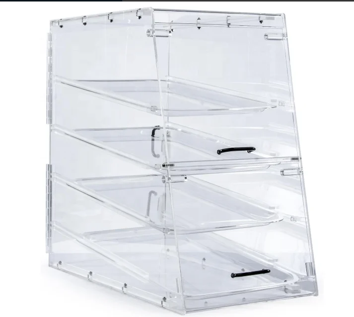 Столешница прозрачный акриловый еда Витринного шкафа литров для булочных (4) лотки сбить Дизайн Акриловые