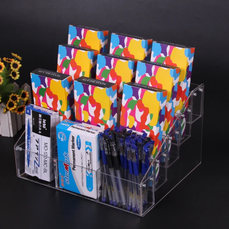 Clear Tiers Acrylic Ball Pen Display Stand