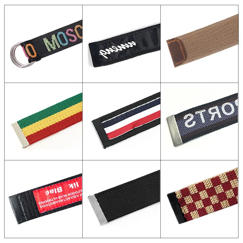 Slider Style Custom Embossed Logo Alloy Adjustable Automatic Belt Buckle