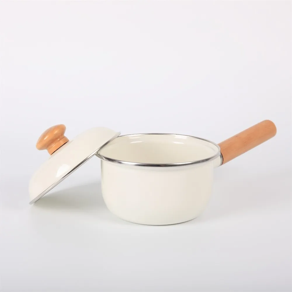 Porcelain Enamel Milk Pan | Green