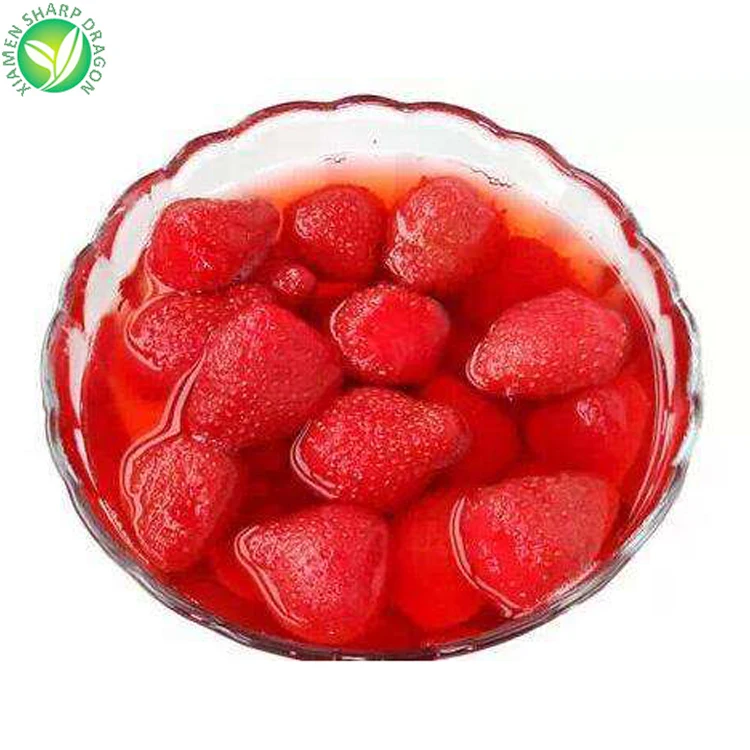 HACCP certification light syrup sweet canned strawberry in jam