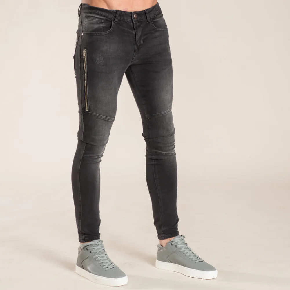 side zip jeans mens