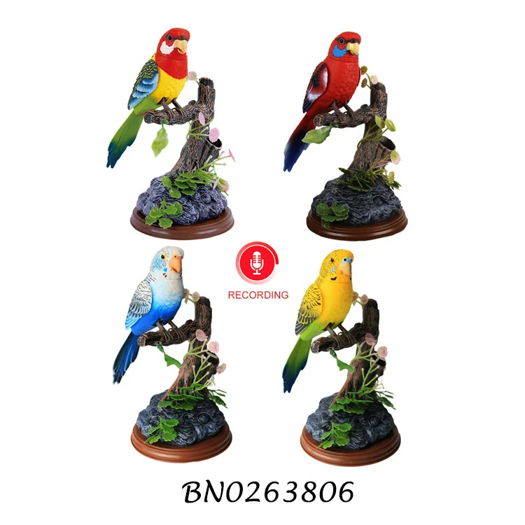 Battery Operated Sounds Record Bird Beautiful Parrot Toy