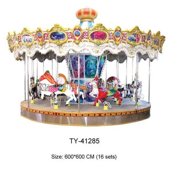 Custom Children Kids Play Amusement Park Rides Merry Go Round Horse ...