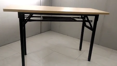 
Cheap Church Podium Rostrum Podium Long Office Meeting Table Steel Wood Folding Training Table 