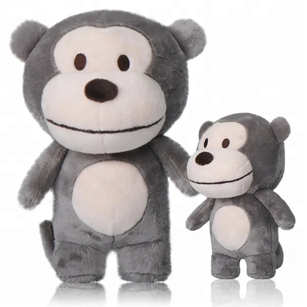 Kawaii Sweet Mom And Baby Grey Monkey Plush Doll Toy Brand Logo Custom Cute Kids Cartoon Soft Stuffed Animal Plush Toy Monkey Buy Plush Toy Monkey Monkey Plush Toy Plush Monkey Product On