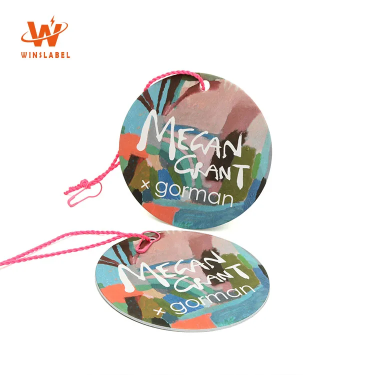 Custom Printing Logo Private Branded Name Label Garment Clothing Recycled Thick Kraft Paper Card Label Kids Jeans Hang Tags