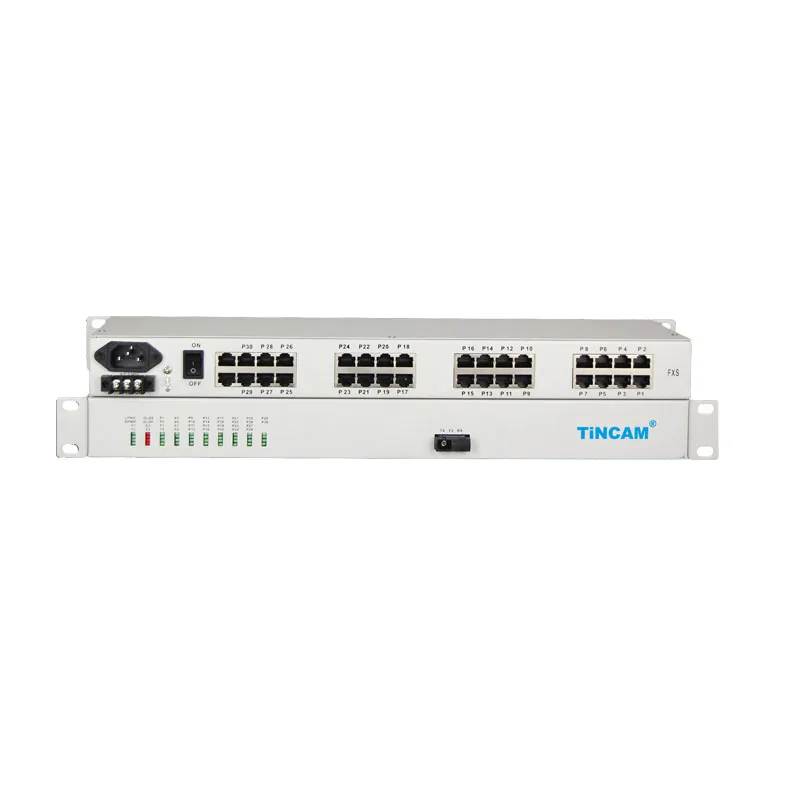Tincam FXO/FXS over Fiber PCM 30 - Voice Multiplexer
