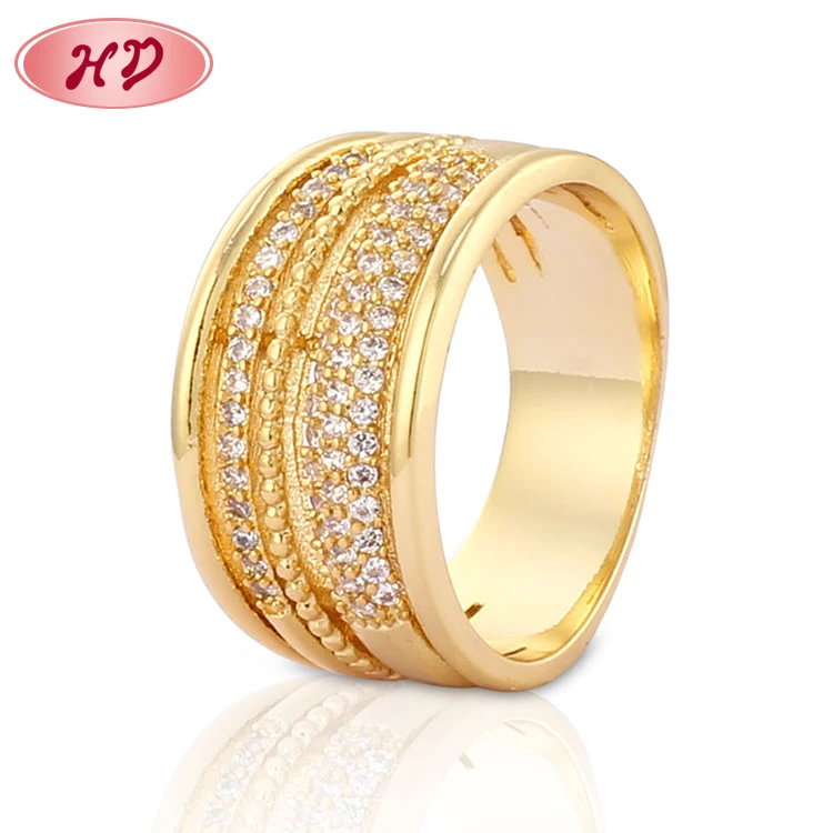 Gold Indian Jodha Akbar Latest Wedding Rings New Design Tdw Women ...