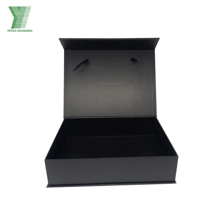 Wholesale Cheap Plain Custom Shoe Boxes Black Cardboard Packaging Box with Handles