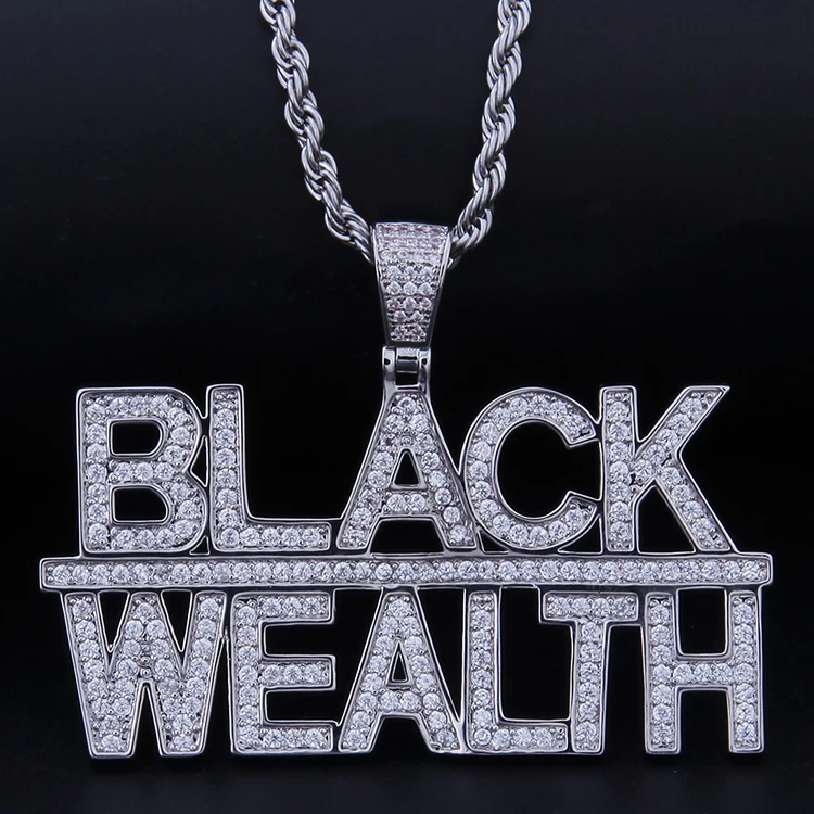 Small Bubble Letters Pendant Necklaces 