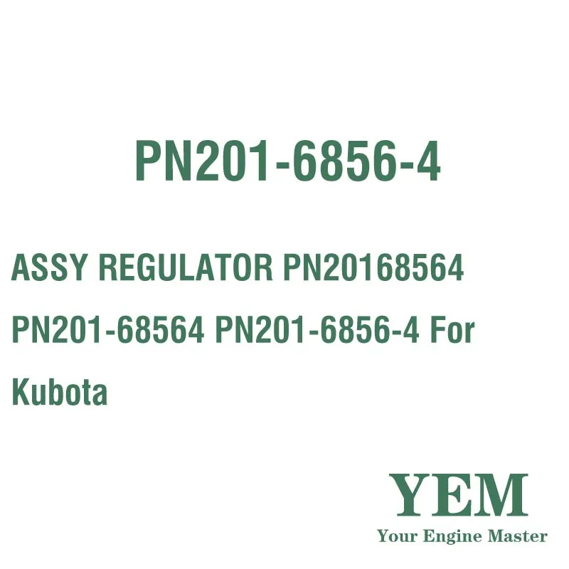 ASSY REGULATOR PN20168564 PN201-68564 PN201-6856-4 for Kubota