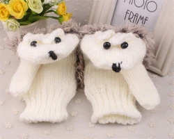 Оптовая продажа с фабрики зимние корейские милые модные студенческие варежки героями мультфильмов вязаные шерстяные плотные теплые женские перчатки