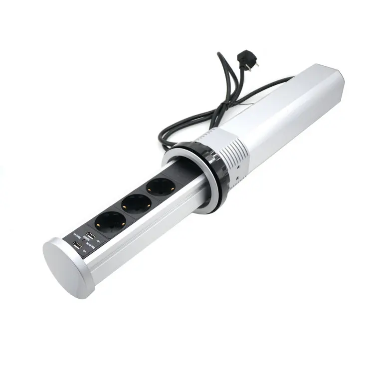 Table Wifi Plug Smart Power Furniture USB Pneumatic Automatic Pulling Pop up Kitchen Office Furniture Multimedia  Desktop Socket
