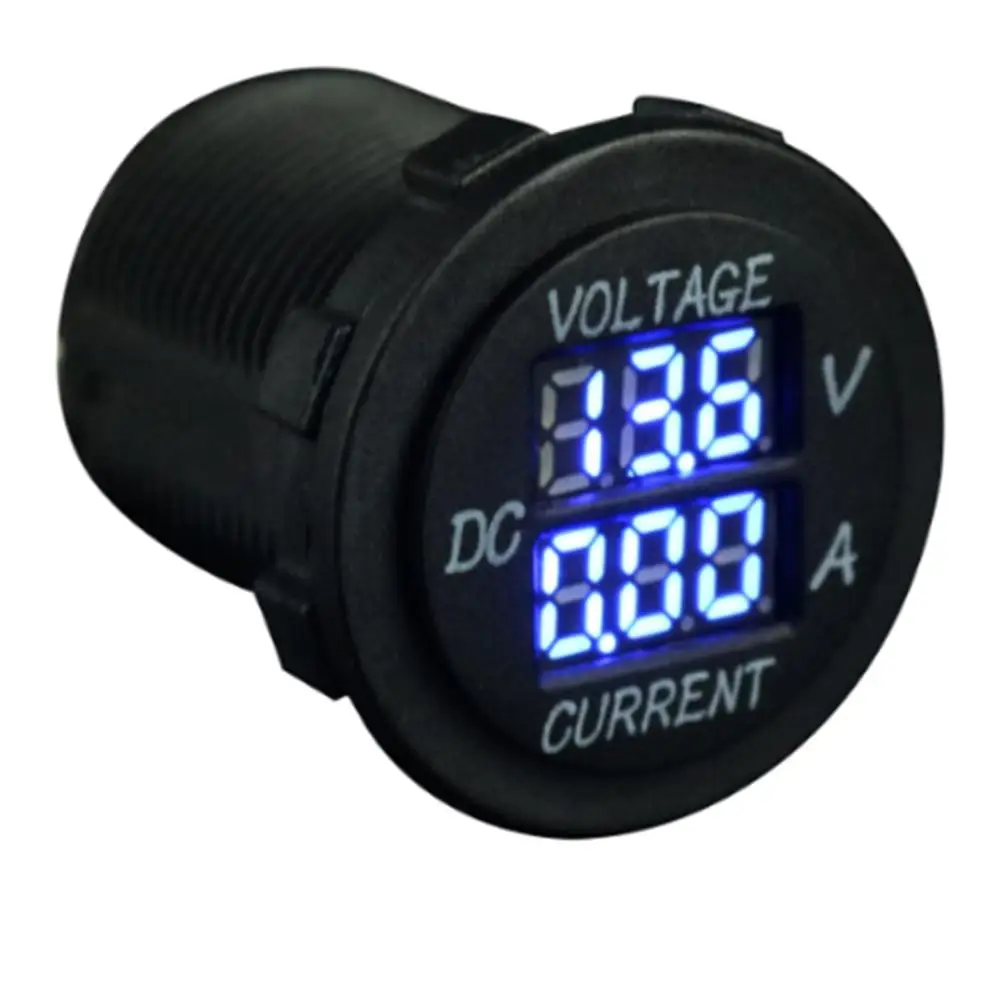 12V-24V Dual USB Charger LED Digital Display Voltage Amp Gauge Ammeter Voltmeter 