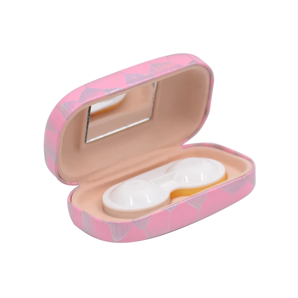 Индивидуальный OEM доступный Модный милый чехол для контактных линз с напечатанным логотипом