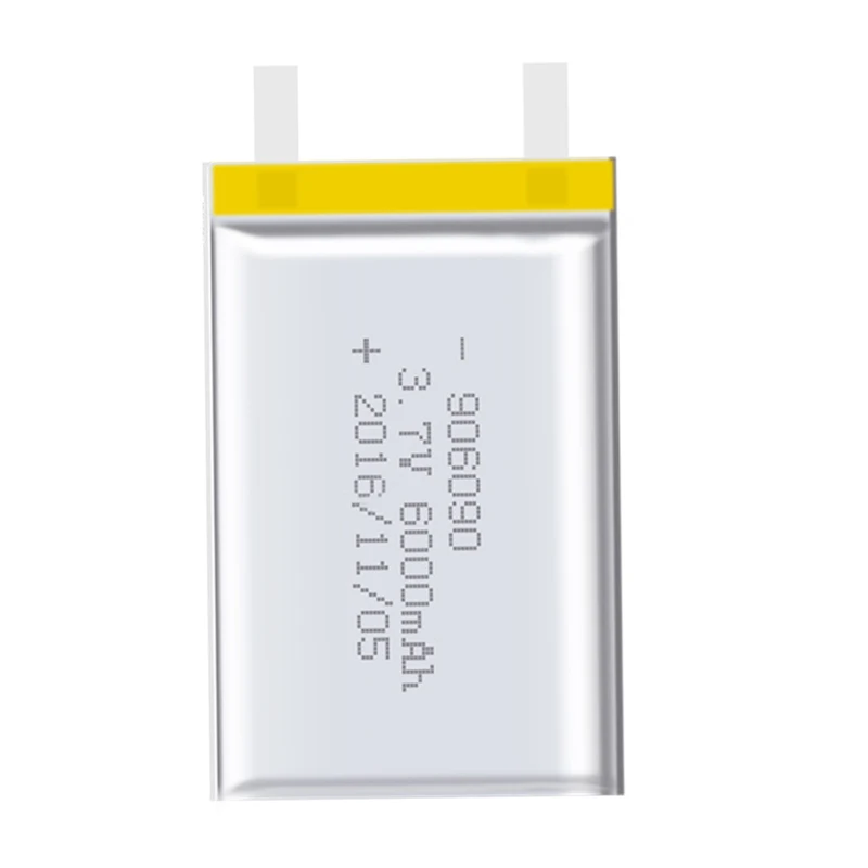 906090 3.7V 6000mAh Lipoバッテリー充電式リチウムポリマーイオン電池