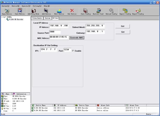 Sdi Input Udp Rtp Output Ts Encoder (HD+SDI+YPbPr+CVBS/AUDIO In,ASI+IP Out)