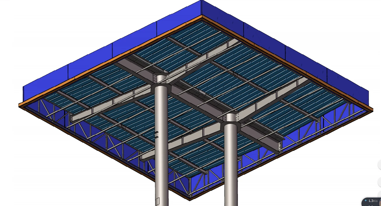 Service Station Equipment Canopy Prefabricated Gas Station