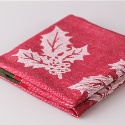 Рождественские небеленные хлопчатобумажные полотенца из жаккардового полотна на заказ