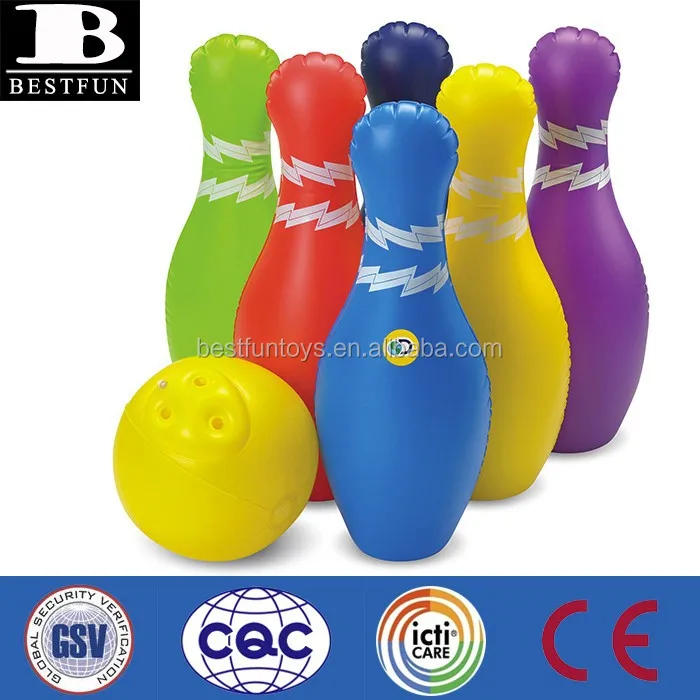 厚いビニールの巨大なインフレータブルボウリングセット耐久性のある