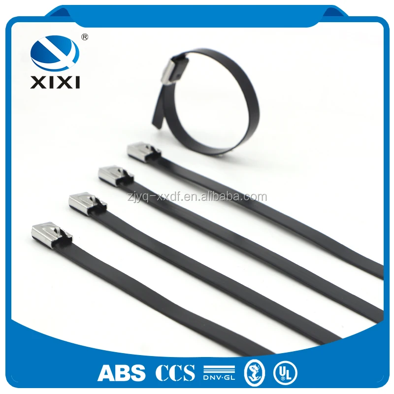plastic covered self locking stainless steel cable ties