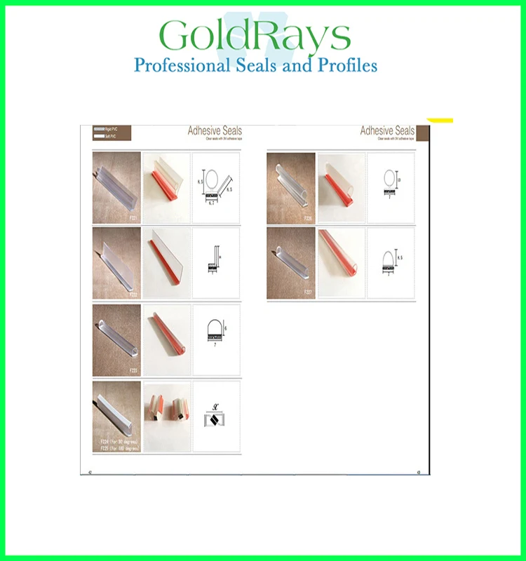 product easy stall adhesive seals for glass door translucent vinyl l seals door  window accessories-4