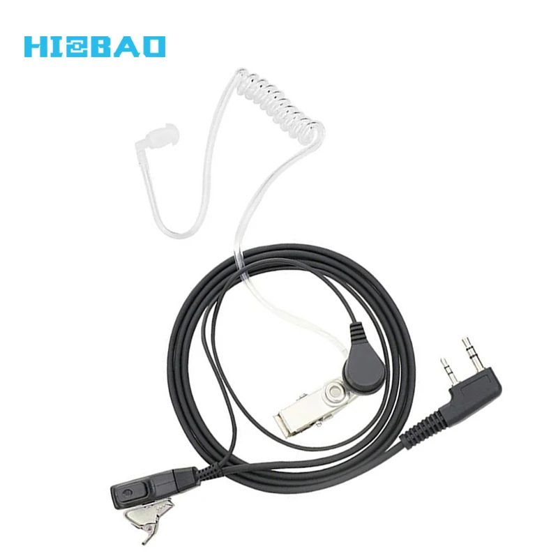 
 HIZBAO Проводные прозрачные защитные наушники Airtube с микрофоном для раций  